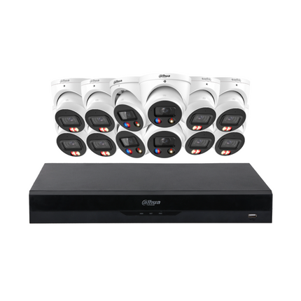 Dahua Security Kit: 8x Smart Dual Light, 4x TiOC 3.0 Turrets, SMD 4.0, Siren & Lights