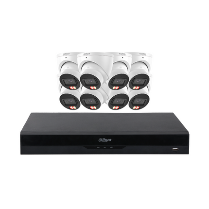 Dahua Security Kit: 8x 8MP (4K Ultra HD) 3X67 Turrets, SMD 4.0, Mic, LED, AI, NVR