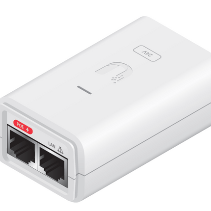 Ubiquity UBQPOE-24-7W-G-WH PoE Injector White 24VDC 0.3A Gigabit Lan