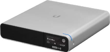 Ubiquity UBQUCK-G2-PLUS Unifi Cloud Key Gen2 Plus 1 X 1 TB Hdd 1 X Network Controller 1X Uled Controller Built-In Battery PoE/Qc 2.0 USB-C(9VDC) with Front Panel Display Silver