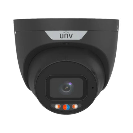 Uniview Security Camera: 8MP Turret Black, 2.8mm, Warm Light 30m, IP67 - IPC3638SS-ADF28KMC-I1-BK