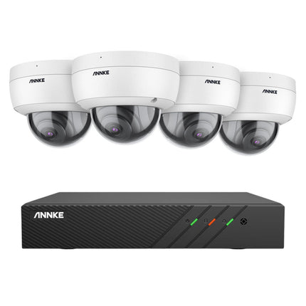Annke Security Kit: 4x 6MP Dome Cameras, 8CH NVR, Smart Dual Light, AI Detect, Mic