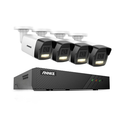 Annke Security Kit: 4x 5MP Bullet Cameras, 8CH NVR, Smart Dual Light, AI Detect, Mic
