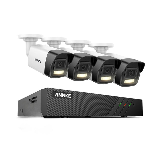 Annke Security Kit: 4x 5MP Bullet Cameras, 8CH NVR, Smart Dual Light, AI Detect, Mic