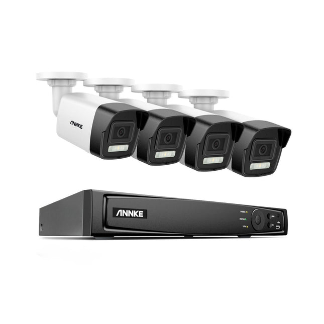 Annke Security Kit: 4x 8MP Bullet Cameras, 8CH 4K NVR, Smart Dual Light, AI Detect, Mic