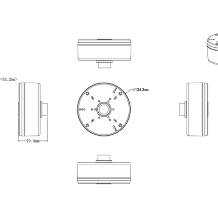 IVSEC Large Adaptor Box for Pendant or Wall Mount - IV2433X