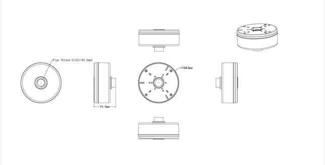 IVSEC Large Adaptor Box for Pendant or Wall Mount - IV2433X