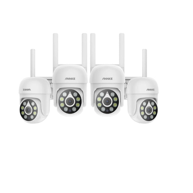 Annke 4x WPT500 5MP WiFi Pan-Tilt Cameras, 350° Pan 90° Tilt, Color Night Vision, Smart Motion Detect, Two-Way Audio, 3.6mm