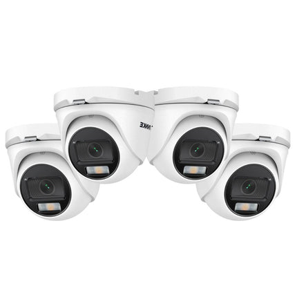 Annke 4x NCA200 2MP 1080p Analog Turret Cameras, Color Night Vision, F1.0 Lens, 121° FoV, WDR, IP66