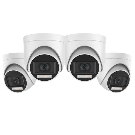 Annke 4x ADL200 2MP Analog Turret Cameras, Dual Light Color Night Vision, Built-in Mic, 3.6mm, IP67