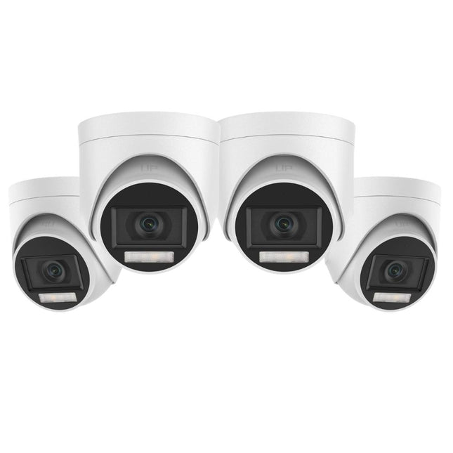 Annke 4x ADL200 2MP Analog Turret Cameras, Dual Light Color Night Vision, Built-in Mic, 3.6mm, IP67