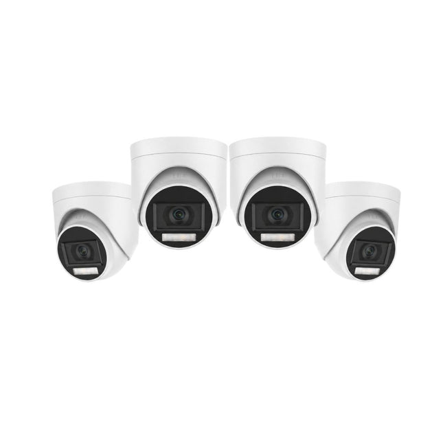 Annke 4x ADL500 5MP Analog Turret Cameras, Dual Light Color Night Vision, Built-in Mic, 2.8mm, IP67