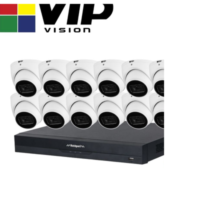 VIP Vision AI Security System: 10x 8MP AI Turret Cams, 16MP WatchGuard 16CH AI NVR