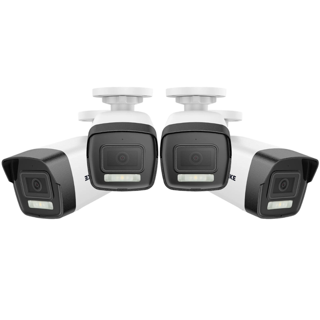 Annke 4x C1200 12MP Bullet Cameras, Smart Dual Light, AI Detection, Built-in Mic, H.265+, IP67