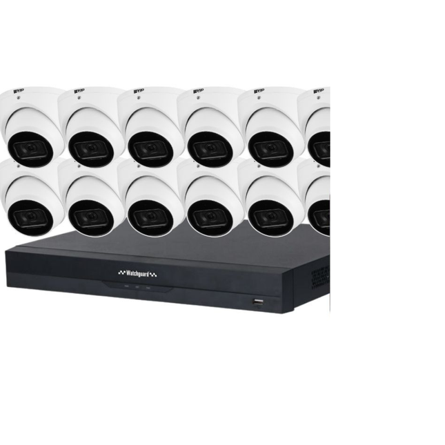 VIP Vision AI Security System: 10x 8MP AI Turret Cams, 16MP WatchGuard 16CH AI NVR