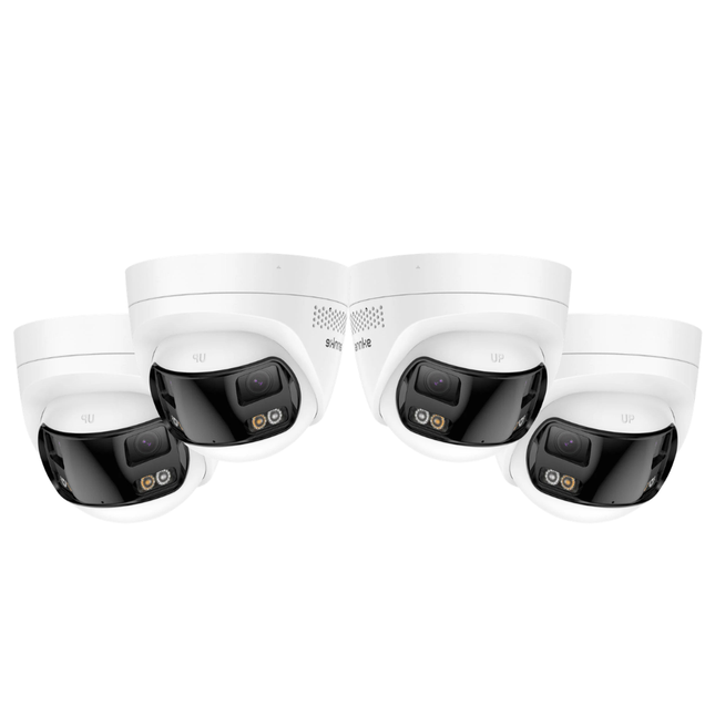 Annke 4x FCD600 6MP Dual-Lens Turret Cameras, 180° Panoramic View, Smart Dual Light, AI Detection, Two-Way Audio, IP67
