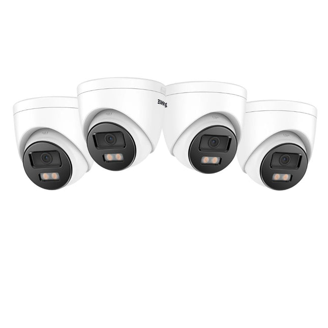 Annke 4x NC500 5MP Turret Cameras, Color Night Vision, F1.0 Lens, Built-in Mic, IP67