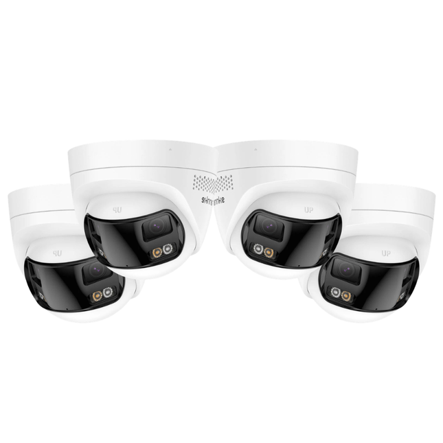 Annke 4x FCD800 8MP (4K) Dual-Lens Turret Cameras, 180° Panoramic View, Smart Hybrid Light, AI Detection, Two-Way Audio, IP67