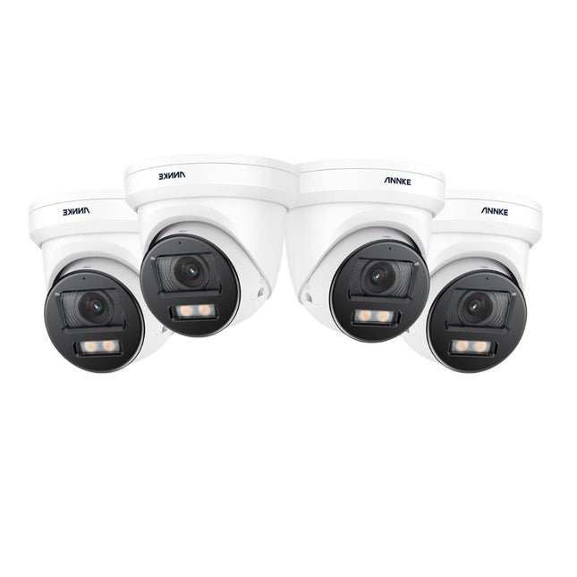 Annke 4x NC800 8MP (4K) Turret Cameras, Color Night Vision, F1.0 Lens, AI Detection, Built-in Mic, IP67
