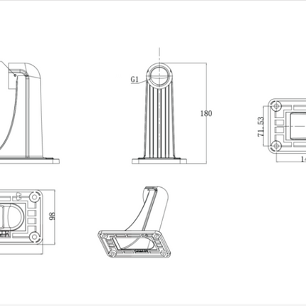 IVSEC 90° Wall Mount Bracket For IVSEC IV2433X or IV2466X - IV2455X
