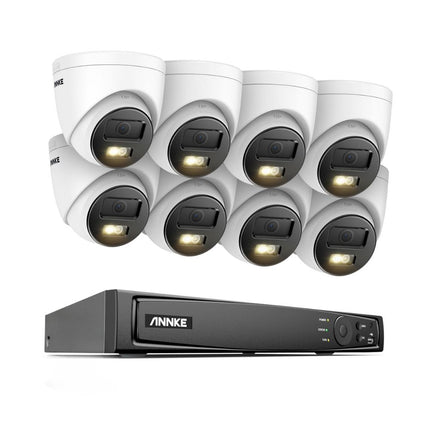 Annke Security Kit: 8x 4K Turret Cameras, 16CH NVR, Smart Dual Light, AI Detect, Mic