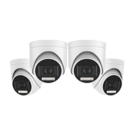 Annke 4x ADL200 2MP Analog Turret Cameras, Dual Light Color Night Vision, Built-in Mic, 3.6mm, IP67
