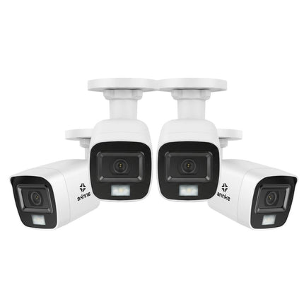 Annke 4x ADL800 8MP (4K) Analog Bullet Cameras, Dual Light Color Night Vision, 2.8mm, IP67