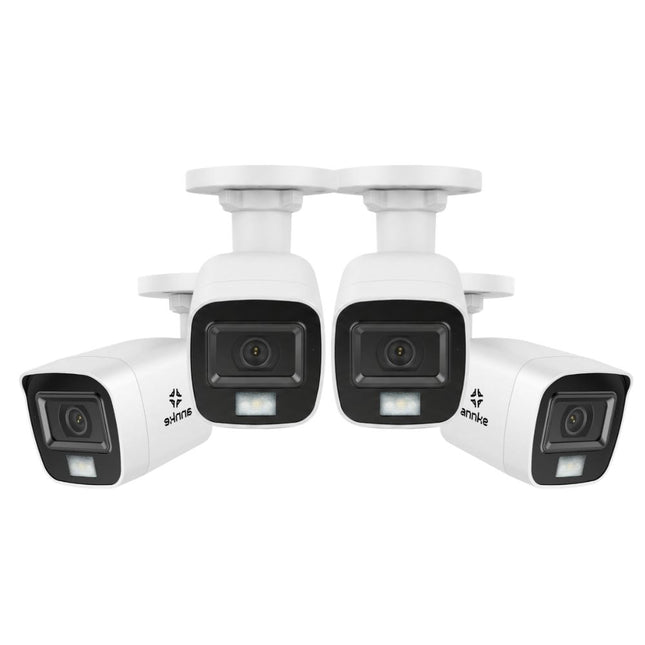 Annke 4x ADL800 8MP (4K) Analog Bullet Cameras, Dual Light Color Night Vision, 2.8mm, IP67