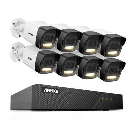 Annke Security Kit: 8x 6MP Bullet Cameras, 8CH NVR, Smart Dual Light, AI Detect, Mic