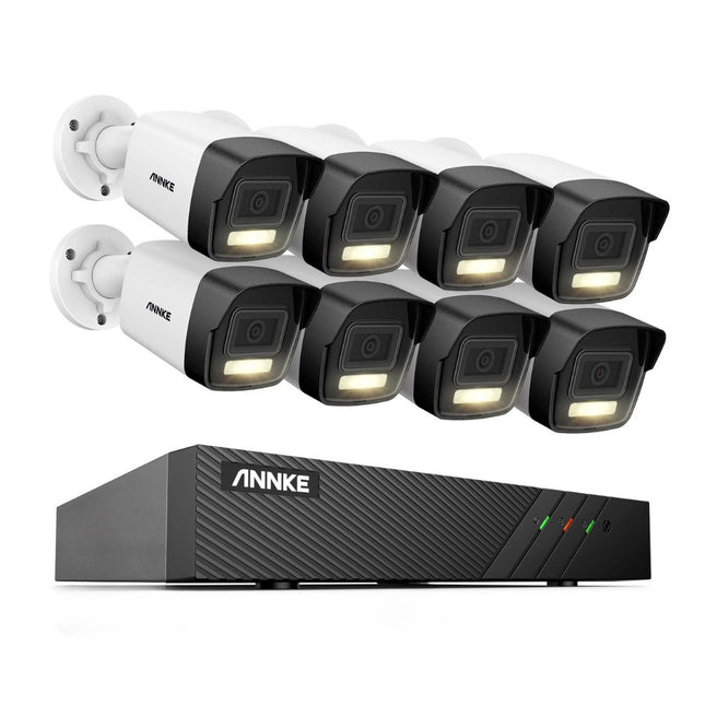 Annke Security Kit: 8x 6MP Bullet Cameras, 8CH NVR, Smart Dual Light, AI Detect, Mic
