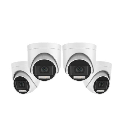Annke 4x ADL500 5MP Analog Turret Cameras, Dual Light Color Night Vision, Built-in Mic, 2.8mm, IP67