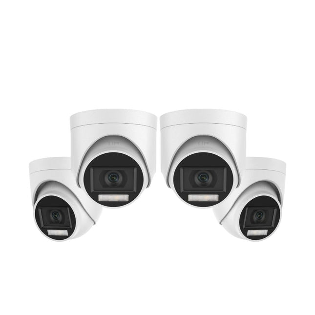 Annke 4x ADL500 5MP Analog Turret Cameras, Dual Light Color Night Vision, Built-in Mic, 2.8mm, IP67