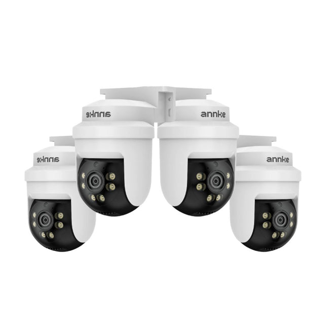 ANNKE 4-Camera 5MP HD Dome Security Camera System, Built-in Microphone, 30m Night Vision, IP65 Weatherproof