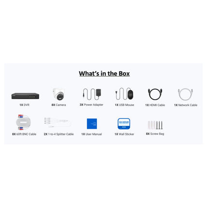 ANNKE 3K Security Camera System with 8 Turret Cameras, AI Human & Vehicle Detection, Two-Way Audio, Color Night Vision DVR Kit