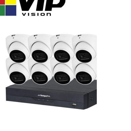 VIP Vision AI Security System: 8x 8MP AI Turret Cams, 16MP WatchGuard 8CH AI NVR