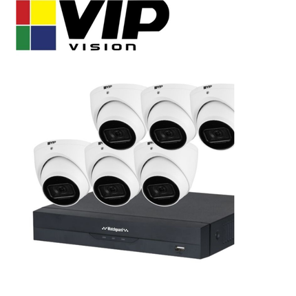 VIP Vision AI Security System: 6x 8MP AI Turret Cams, 16MP WatchGuard 8CH AI NVR