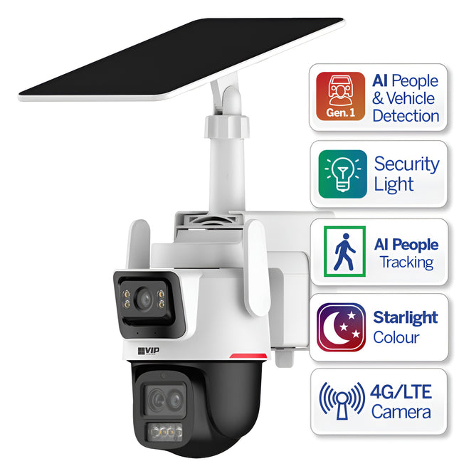 Specialist AI Series 3.0MP Solar 4G Multi-Vision PTZ Camera with Hybrid Zoom - VSIPSLR-3P3F