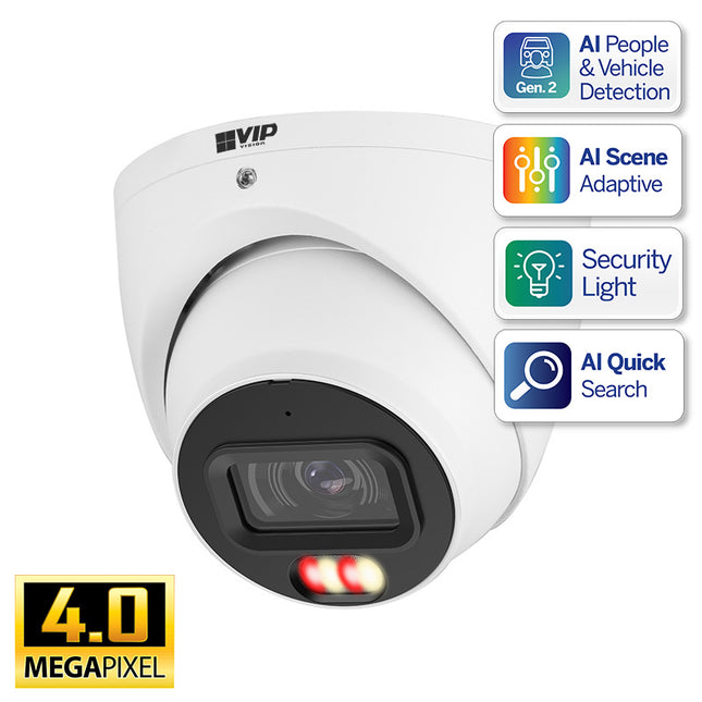 VIP Vision Professional AI Series 4.0MP Fixed Turret - VSIPP-4DIRG-I3