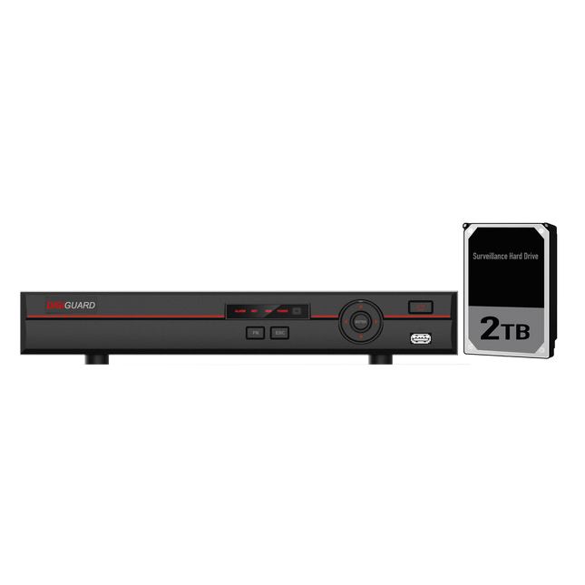 DigiGuard D-XVR2108H-2TB 8CH XVR DVR with 2TB Installed
