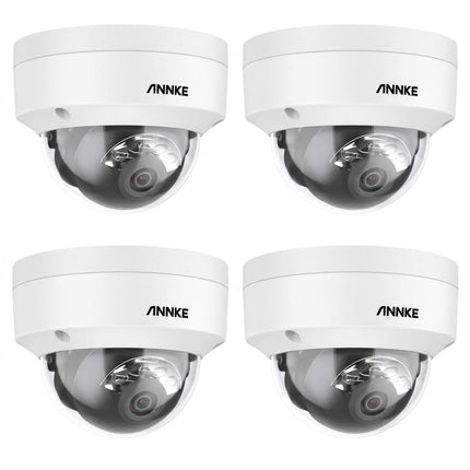 ANNKE 4-Camera 12MP PoE Turret Security Camera System, Smart Color Night Vision, Human & Vehicle Detection, IP67 Weatherproof