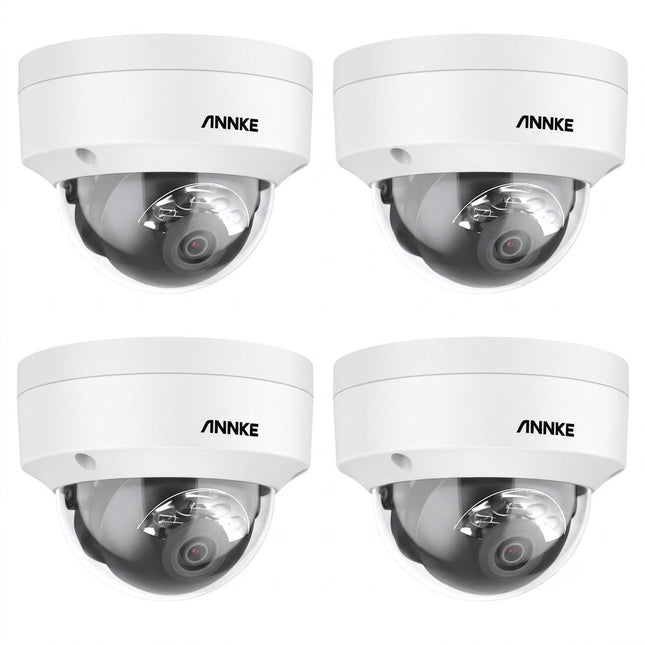 ANNKE 4-Camera 12MP PoE Turret Security Camera System, Smart Color Night Vision, Human & Vehicle Detection, IP67 Weatherproof