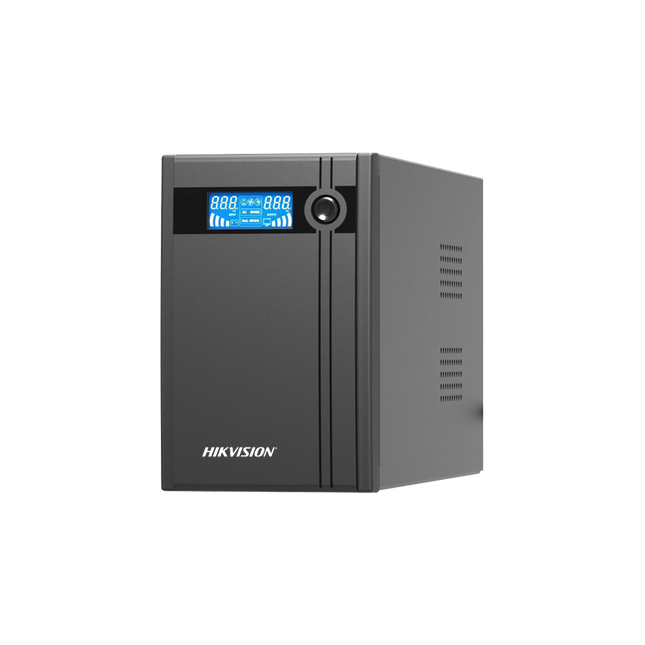 Hikvision DS-UPS2000 Uninterruptible Power Supply - Essential 2000VA / 1200W Backup Power with AVR, Fast Charging, and LCD Display for Home or Office