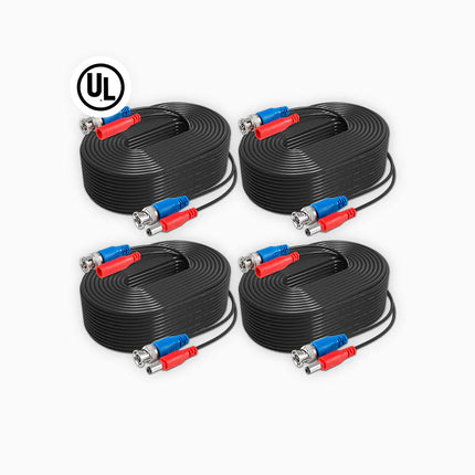 Annke XCL045-V4 UL Certified 2-in-1 BNC Video Power Cable, 30m / 100ft, Fire Resistant