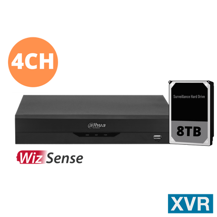 Dahua 4CH XVR with 8TB - DH-XVR5104HS-4KL-I3-S2-8TB