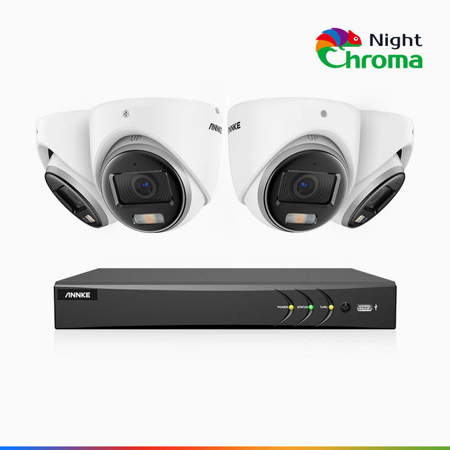Annke NAK500 8CH DVR 4-Camera 5MP Turret Analog Security Kit, Acme Color Night Vision, Built-in Mic, IP67