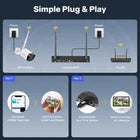 ANNKE 16CH NVR 8-Camera 5MP Wireless Security System, Motion Detection, Two-Way Audio, Alexa Compatible, Waterproof