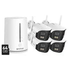 ANNKE 4CH NVR 4-Camera 4MP Wireless Security System, Motion Detection, Alexa Compatible, Waterproof