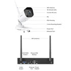 ANNKE 16CH NVR 4-Camera 5MP Wireless Security System, Motion Detection, Alexa Compatible, Waterproof
