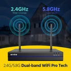 ANNKE 16CH NVR 4-Camera 3MP Wireless Security System, Motion Detection, Two-Way Audio, Alexa Compatible, Waterproof