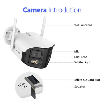 ANNKE Wireless Security System: 16CH NVR + 4MP Dual Lens, Two-Way Audio, Alexa Compatible, Color Night Vision, IP66